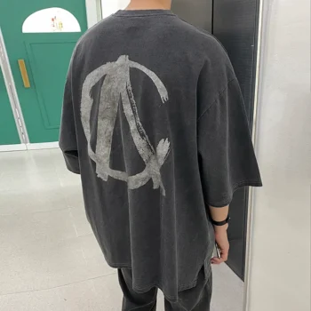 Washed Gray Graphic T-Shirt