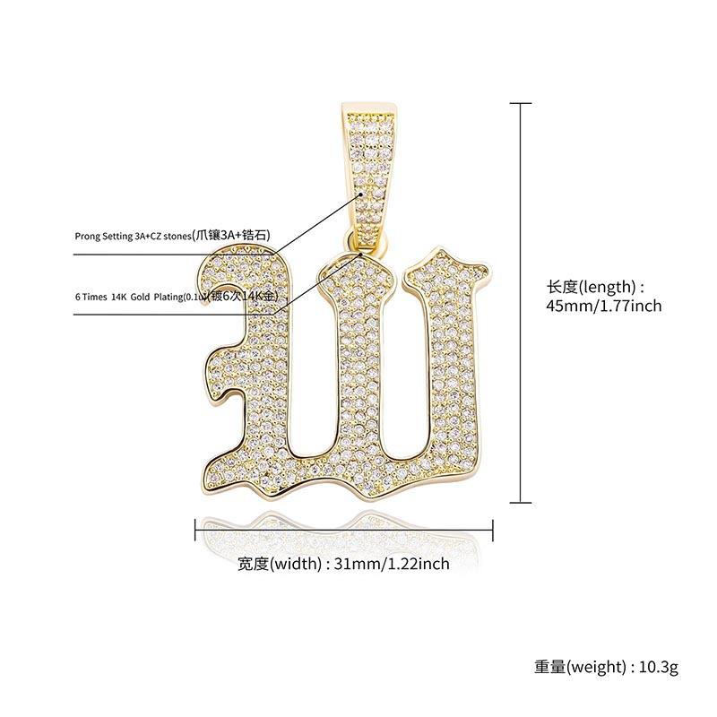 Old English Letter Pendant - Image 3